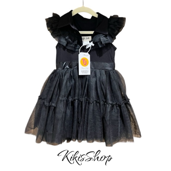 Taylor Joelle Gothic Gown in Tulle 3 Childrens. Wednesday Halloween Cost… - Picture 9 of 11